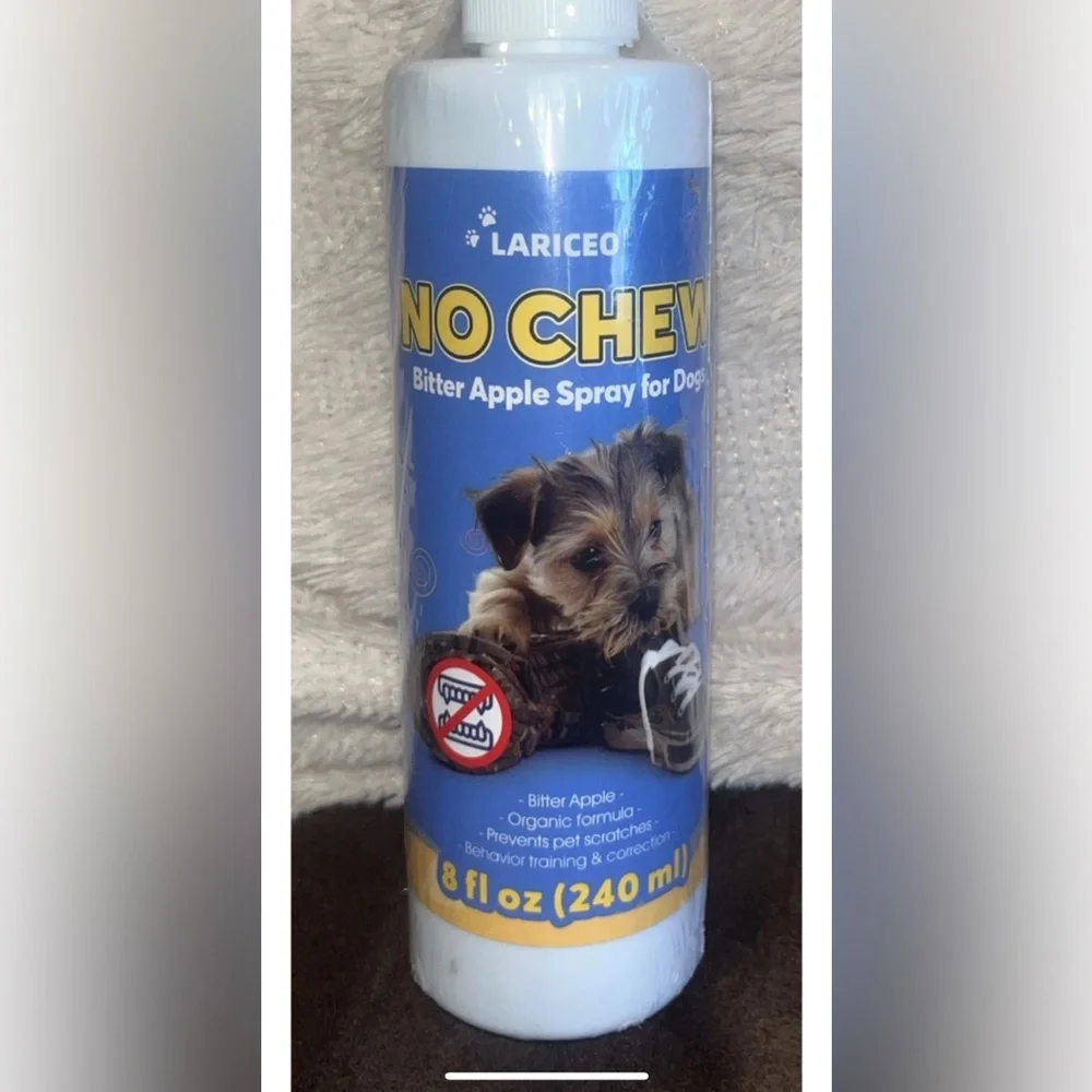 Lariceo No Chew Bitter Apple Spray Dogs Training Anti Chew Deterrent 8oz Organic